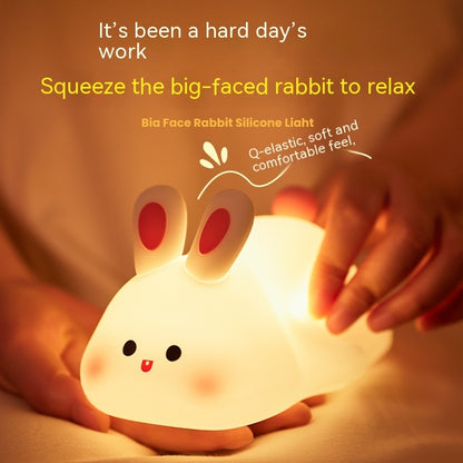 LED Night Lamp Rabbit, Touch Sensor, Silicone 